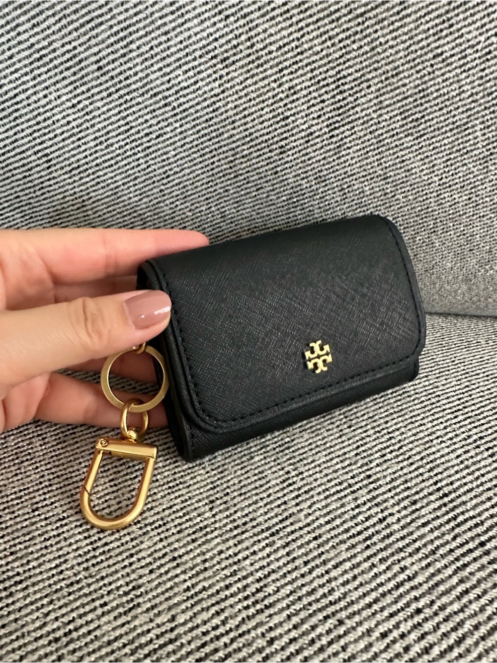 Last 1‼️Tory Burch Emerson Flap Card Case 157146 In Black - Picture 6 of 7
